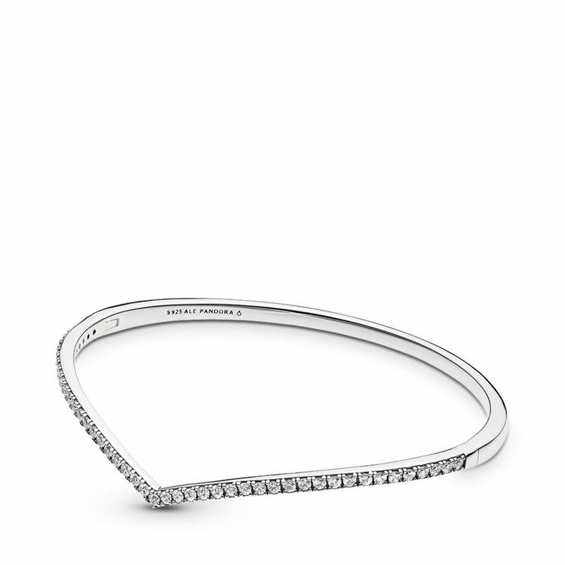 Pandora Shimmering Wish Bangle Bracelet - Sterling Silver/Cubic Zirconia - Canada | PX2039BJ